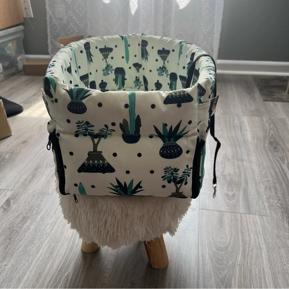Stylish Plant Print Dog Carrier